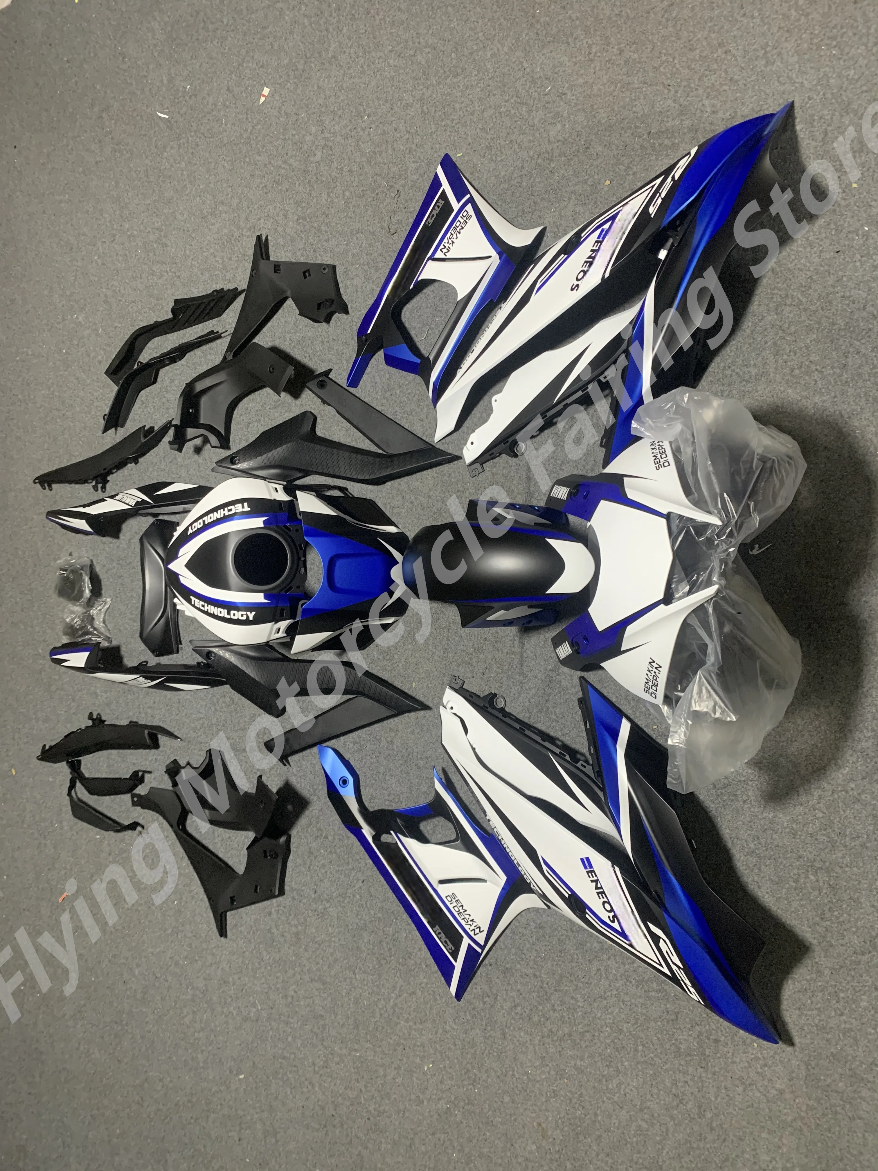 Motorcycle ABS Plastic Body Injection Bodywork  Fairing Kit blue white For YAMAHA YZFR3 YZFR25 R25 R3 2019 2020 2021 2022 2023