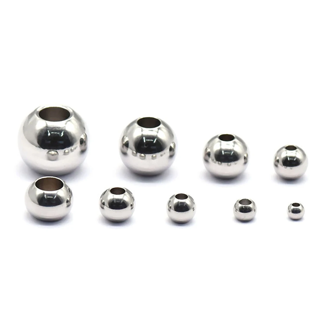 Bright Polished Solid Stainless Steel Ball Drilling Hole Steel Ball Dia 3~22 Through Perforation Smooth Solid Steel Ball 1.1~5mm