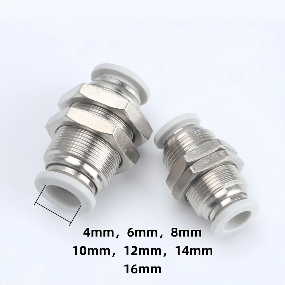 Pneumatic Fitting Pipe Connector Tube Air Quick Fittings Water Push in Hose Couping 4/6/8/10mm 12mm PMPartition Straight-Through