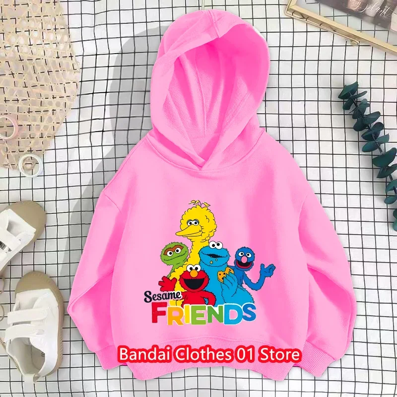 Sesame Street Hoodie Kids Fashion Children Baby Boys Clothes Sesame Street Sweatshirt Children Tops Girls Clothing Sweater