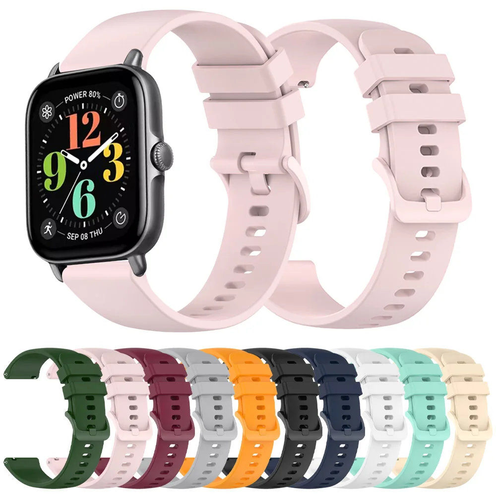 For Amazfit Bip 3 Pro/pop/S Lite/U Pro/GTR 42mm Correa 20mm Silicone Band Strap For Amazfit GTS 4 2 Mini/2E 3 Wristband Bracelet