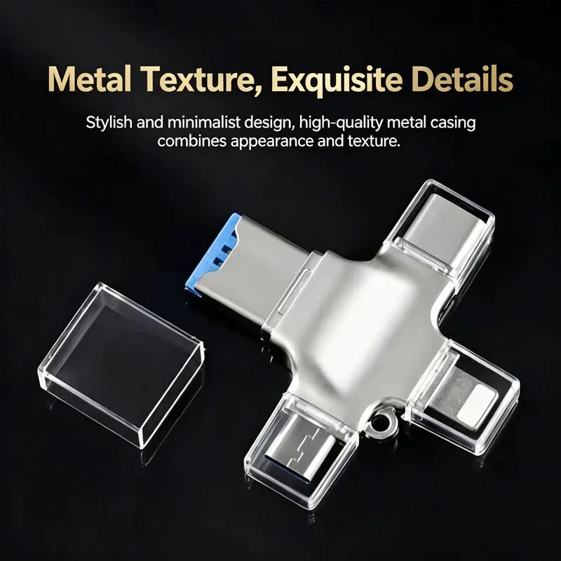 4-in-1 Multi-function Mobile Phone Four-in-one Multi-function OTG Adapter TF Card Reader USB Card Reader Card Reader USB 3.0