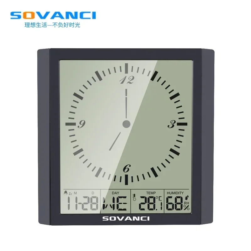 

LCD large screen digital calendar multifunctional electronic temperature and humidity clock, a-larm c-lock