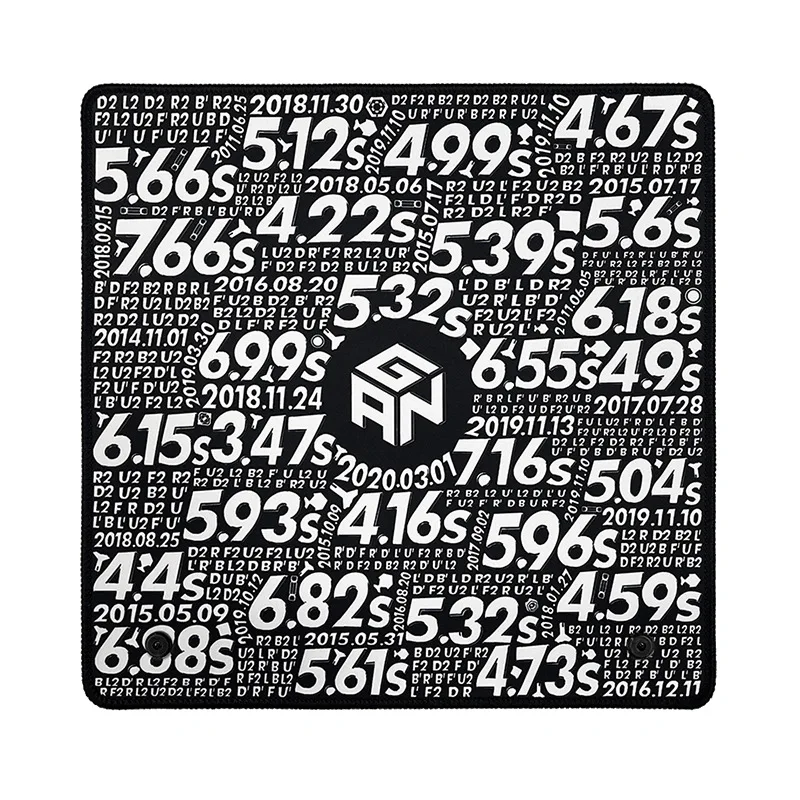 [CubeFun]GAN Cube Pad Mat Black Samurai 300*300mm Speed Cube Training Competition Mouse Table Mat For Gifts