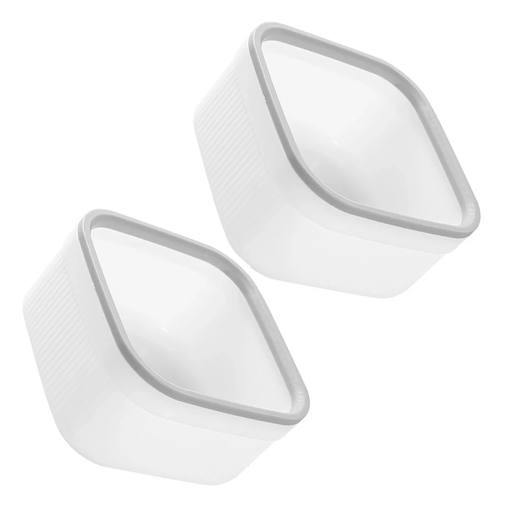 

2pcs Mini Trash Can White Strong Material Longtime Use Desk Office Tabletop Waste Container Storage Bucket Garbage Can Home