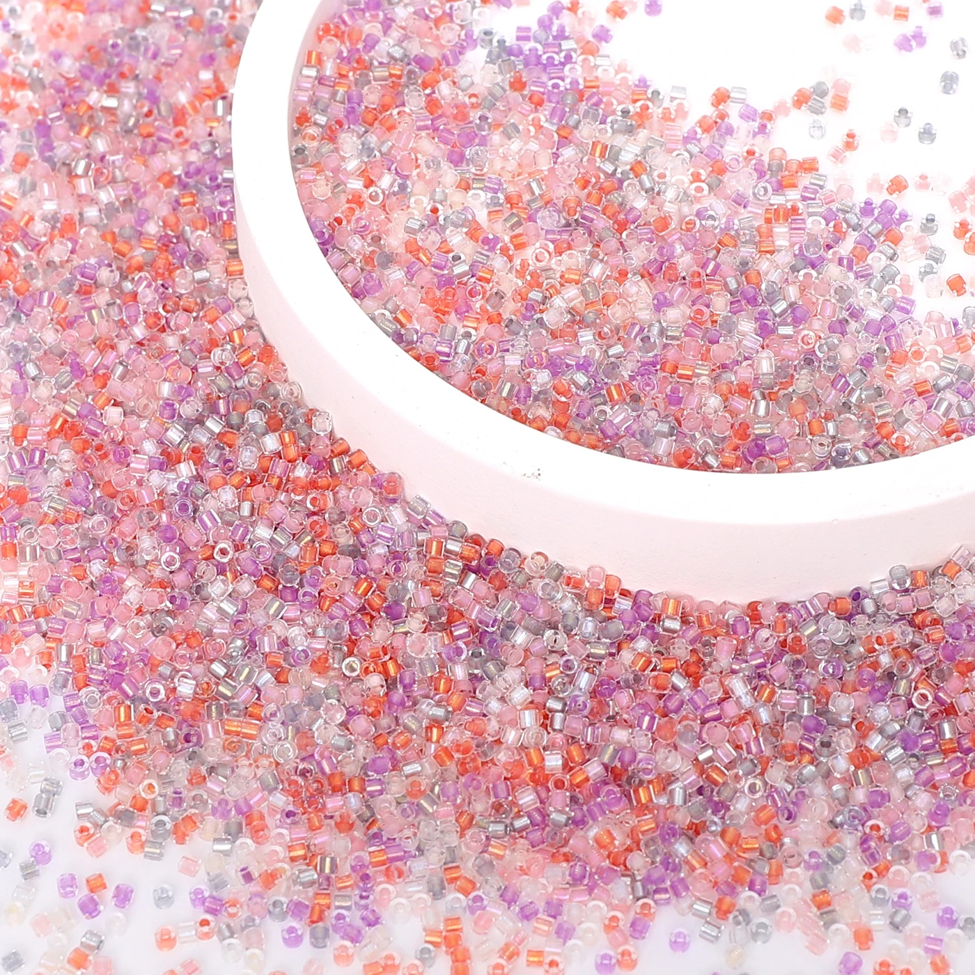 Factory Outlet 1.6mm Glass Small Cylindrical Beads 50g/bag Hotsale Candy Color Clear Transparent Beads For Jewelry Accessories