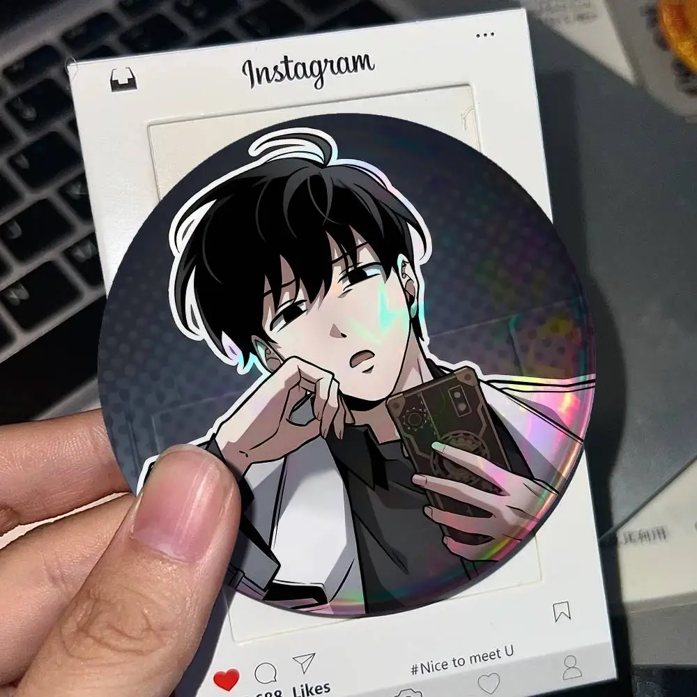 Omniscient Reader's Viewpoint For Badge Laser Holographic Custom Badge Image Metal Lapel Brooch For Clothing Backpack Decorative