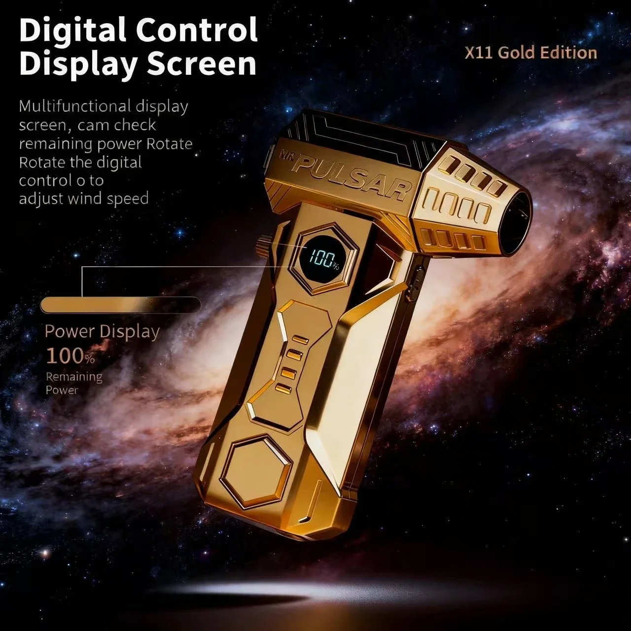 

X11ProMax Gold Turbo Jet Blower 300000RPM Powerful Air Blower 10000mAh Mini Air Fan Turbo with Vacuum Kit Brushless Motor Air Up