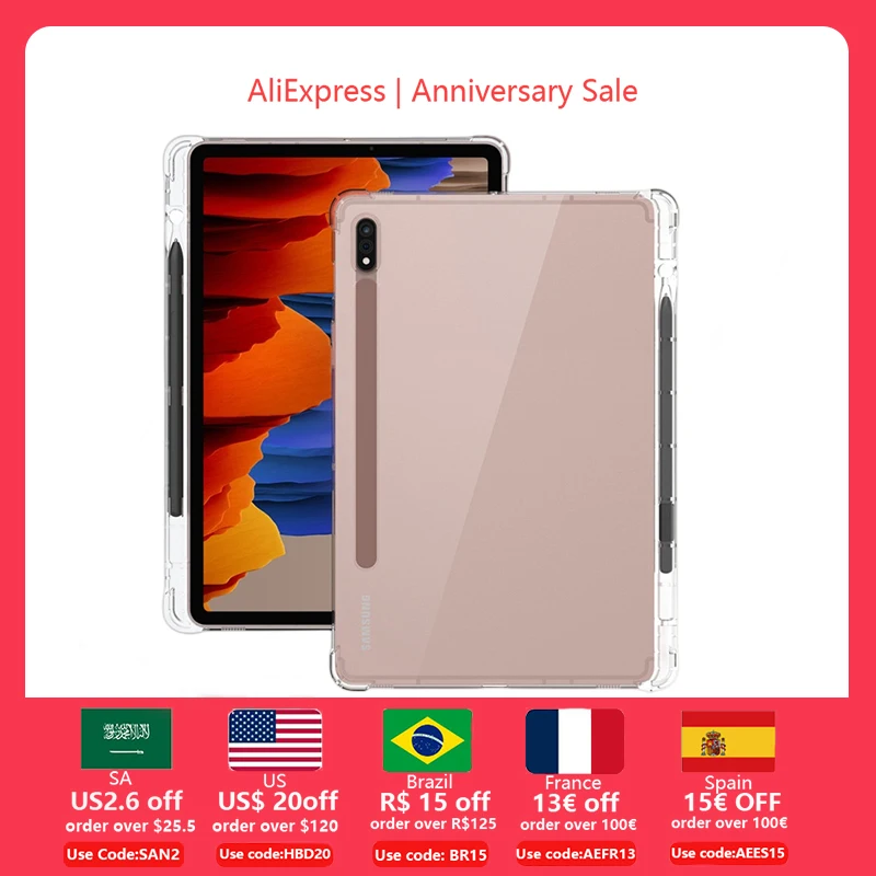 2022 5G Tablet Case for Samsung Galaxy Tab S8 Ultra S8 Plus Cover with Airbag Soft TPU Protection Galaxy Tab S7 11