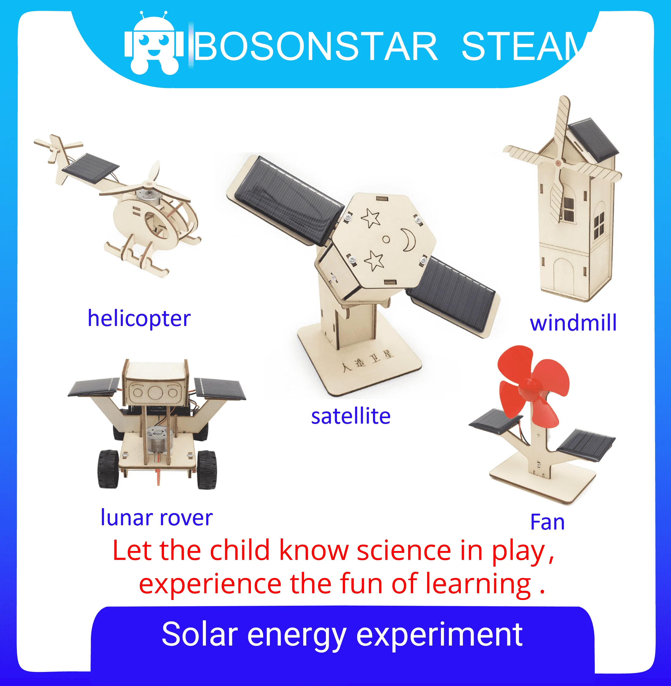 Собранная модель «сделай сам», вертолет, спутниковый лунный ровер, ветряная мельница, вентилятор, солнечная энергия, наука, открытие, STEAM, образование для подарков