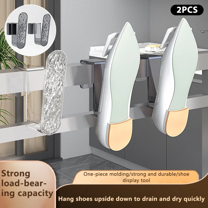 A Pair Drying Rack For Shoes Sandals And More - Multifunctional Hanger For Home Balcony And Outdoor Storage Bathroom Hook