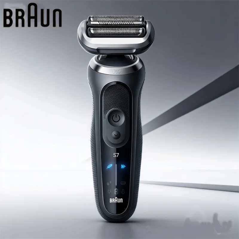 

Бритва Braun Series 7 Pro 72-G7000Cc с набором для чистки, подарок для пар, высокотехнологичный дизайн, расширенное время ожидания, быстрая зарядка, хорошее качество