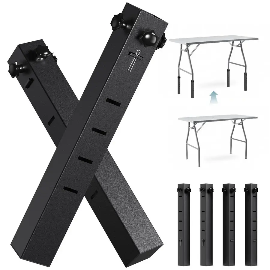 

Подставки для кроватей, металлические подставки для мебели диаметром 2,4, складные удлинители для ножек стола, подставки для подъемников стола, 4 шт., высота 5 уровней