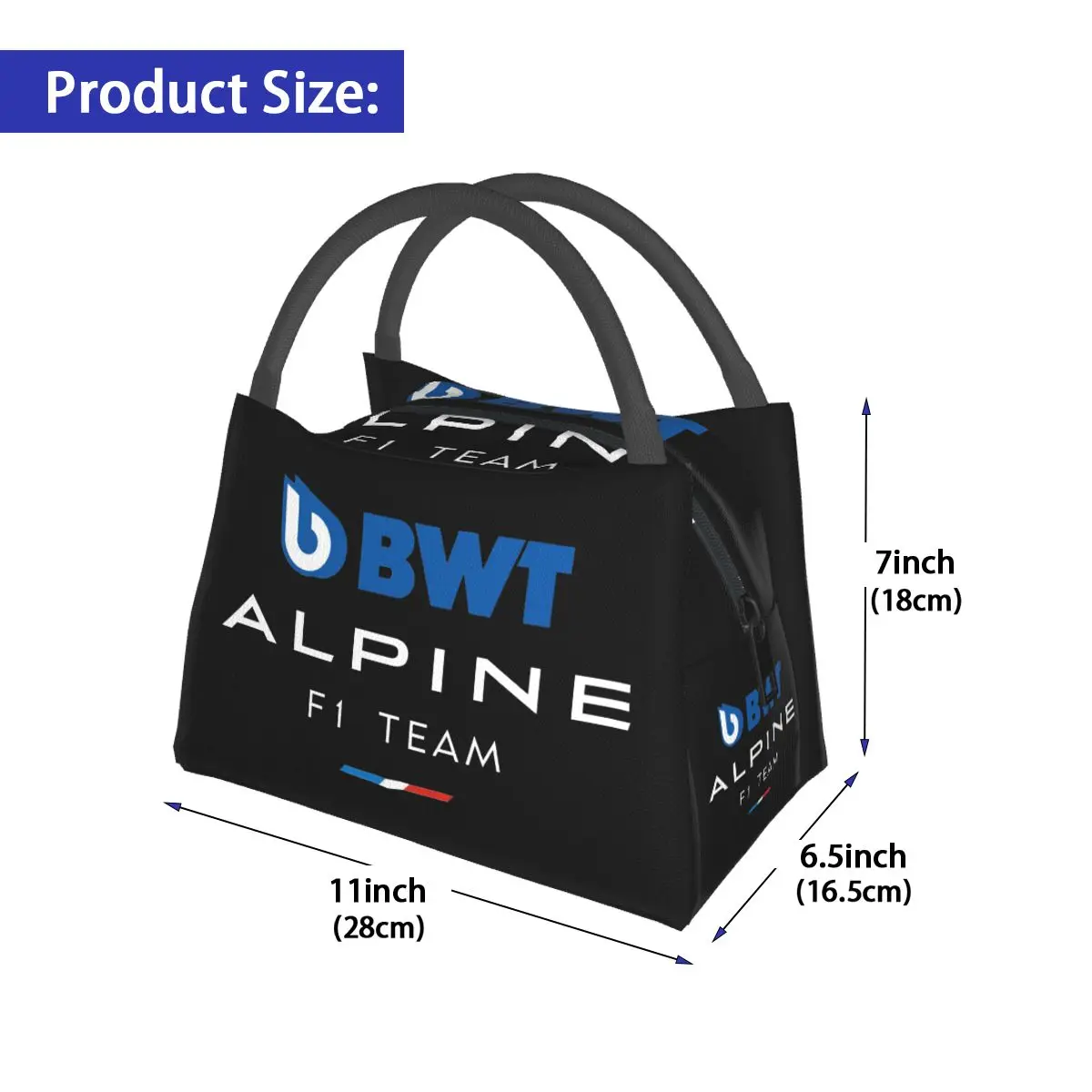 Alpine F1 Lunch Bags Portable Insulated Canvas Cooler Thermal Food Picnic Lunch Box