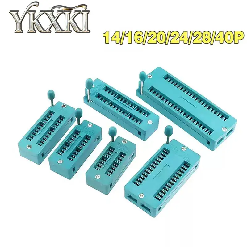 

1pcs 14P 16P 18P 20P 24P 28P IC locking seat movable socket single chip microcomputer chip test base wide and narrow body