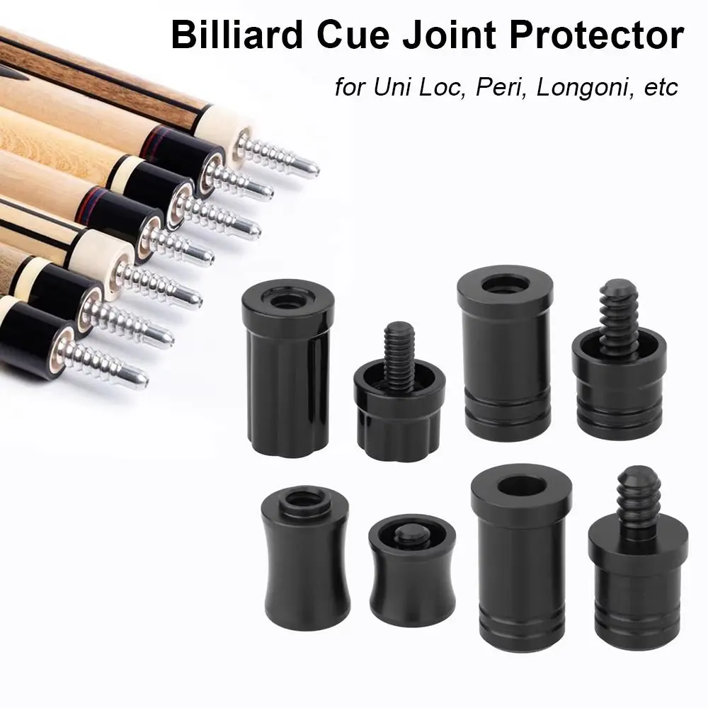 

Durable Billiard Cue Joint Protector Set Black Plastic Middle Wheel Protection Cover Replacement Billiards Accessories