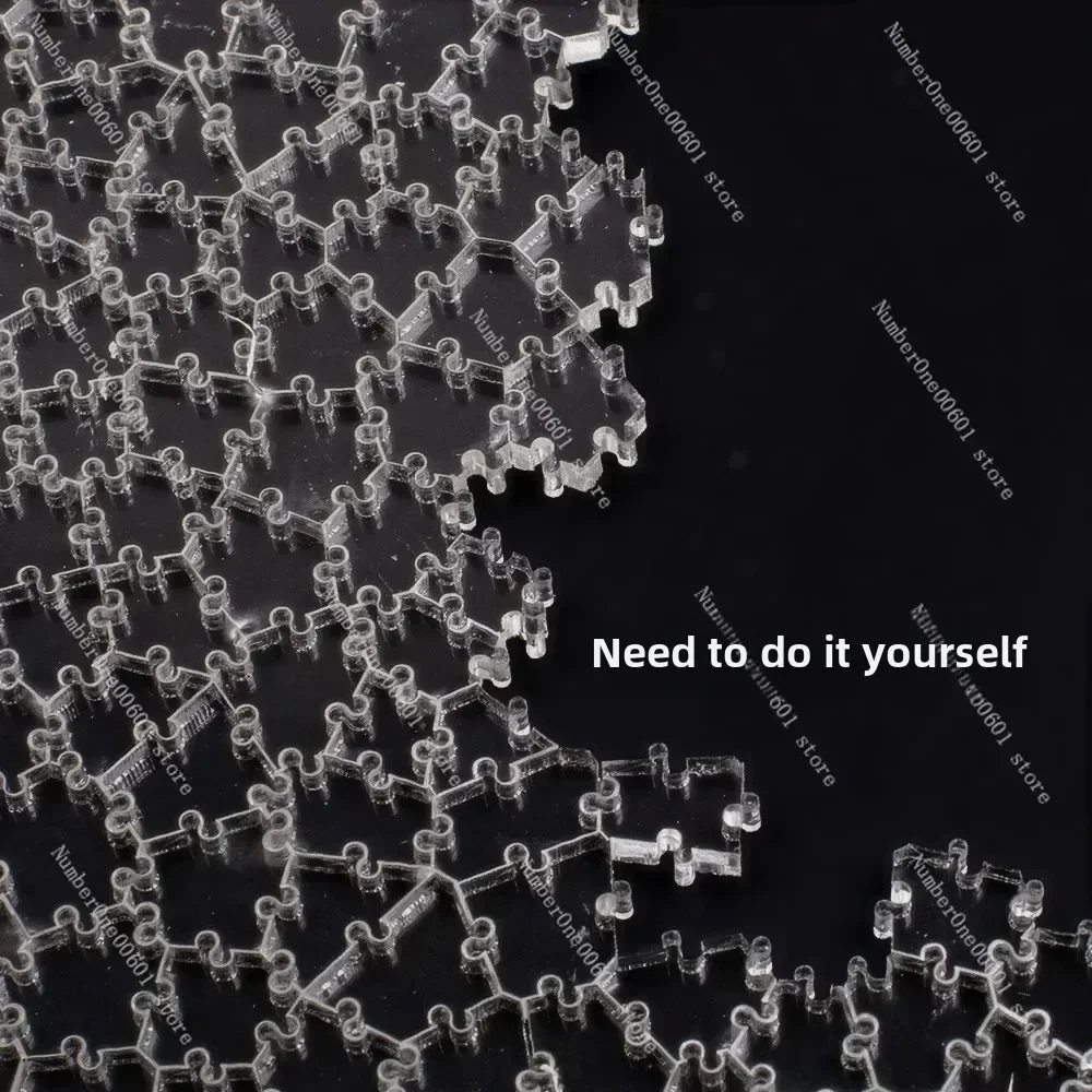 Broken Glass Puzzle 215 Pieces Irregular Galaxy Level 10 Transparent Plastic Jigsaw for Adults Difficult Challenge