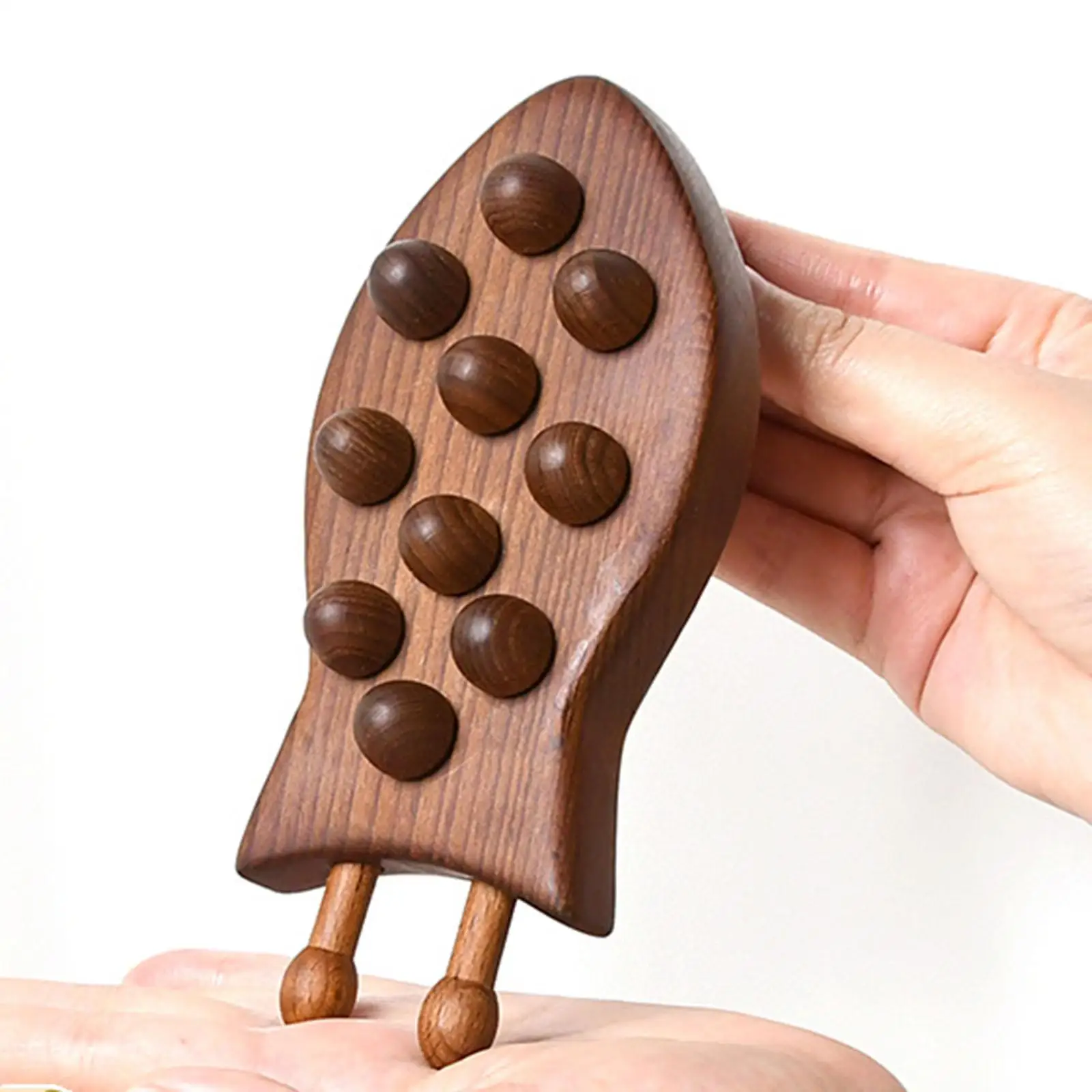 

Wooden Massage Brush with 10 Beads Mother Day Gift Body Massager Brush Tool Manual for Body Contouring Neck Legs Thigh Shoulder