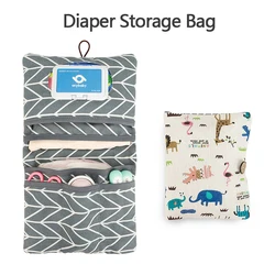 Cartoon Pattern Baby Diapers Storage Bag Portable Paper Towel Diaper Handbag Large-Capacity Baby Products Multi-Function Storage