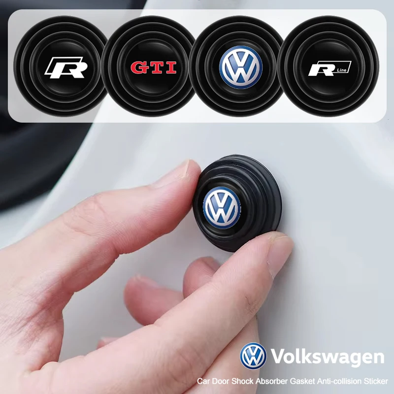 Car Door Shock Absorber Gasket Anti-collision Sticker Pad For VW GTI Rline Polo Golf CC Passat Tiguan Arteon Caddy Jetta Beetle