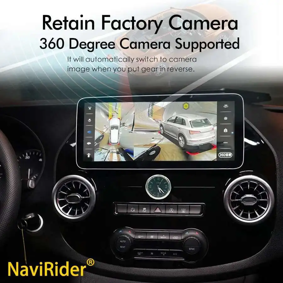 12.3 นิ้ว 2Din Android 14 รถวิทยุสําหรับ Mercedes Benz Vito 116 W447 2016 สเตอริโอ GPS นําทาง DSP Video CarPlay ผู้เล่น