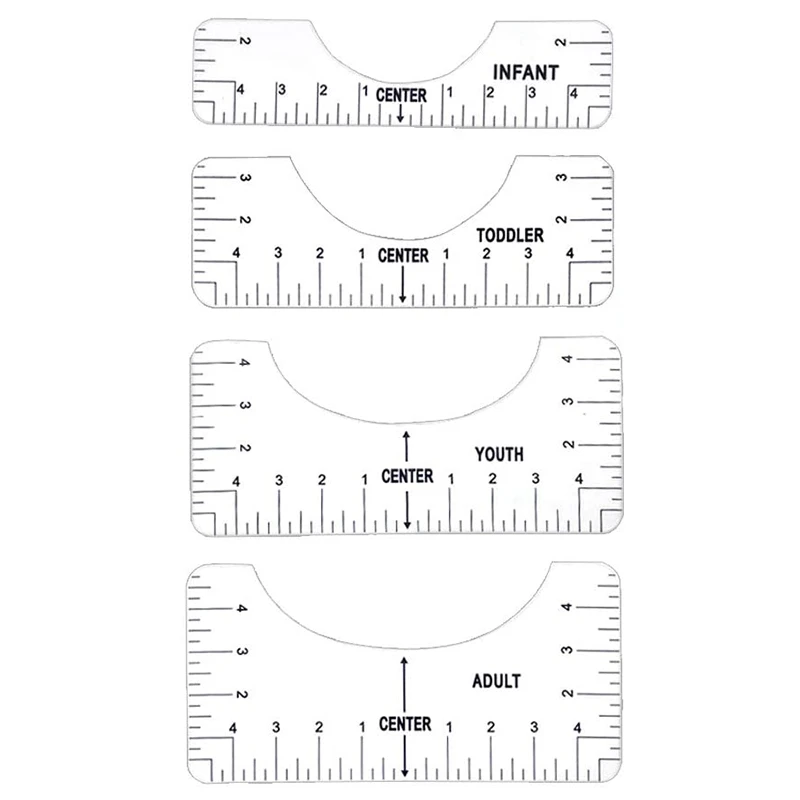 

T-Shirt Ruler Guide Alignment Tool for Vinyl, Alignment Tool for Graphics T Shirt Centering Tool (Clear & Transparent)