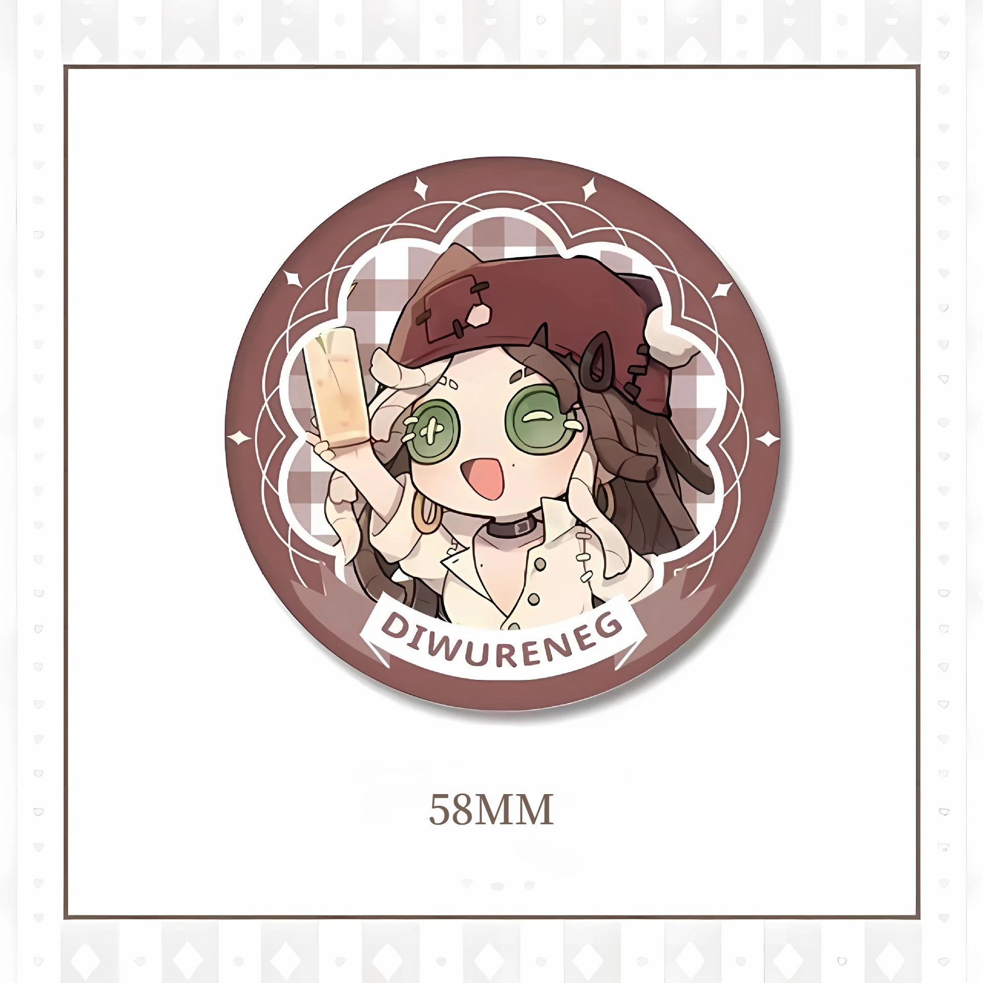 58MM Survival Game Identity V Badge Pin Anime Cosplay Brooch Cartoon Backpack Clothing Hat Accessories Gift for Friend Game Fans