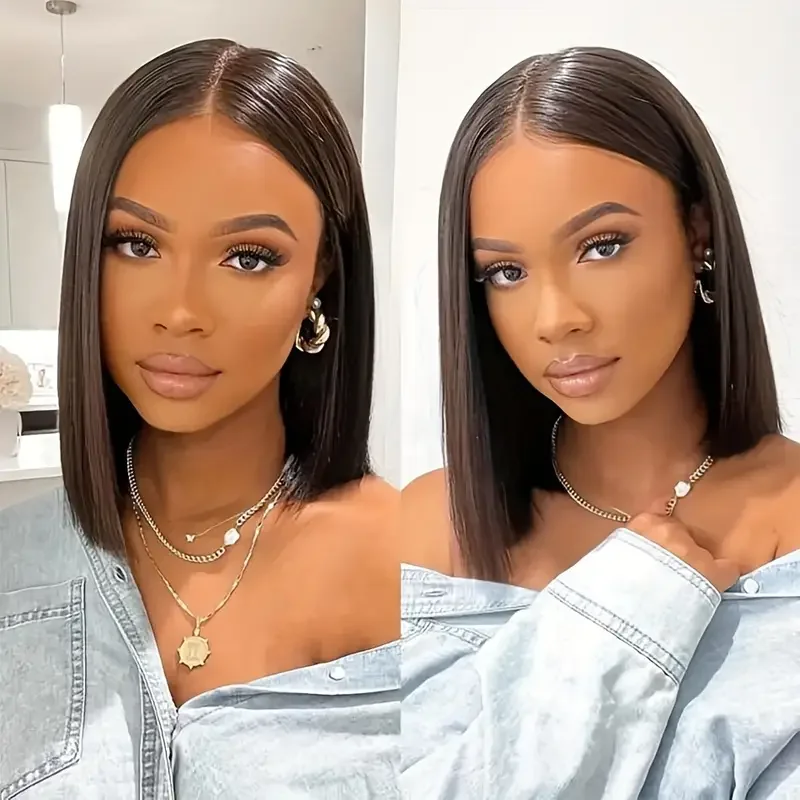 

13x6 Bob Transparent Lace Front Wig 5x5 Lace Clsoure Wig Straight Lace Frontal Short Human Hair Wigs for Black Women Geeta Hair