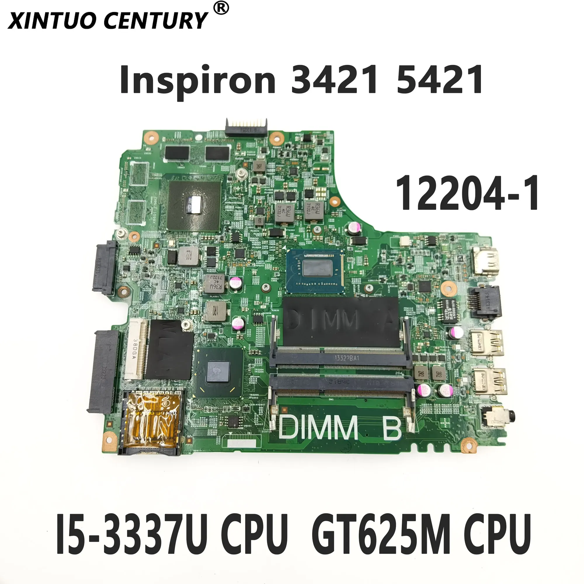 

CN-055NJX 055NJX motherboard for DELL Inspiron 3421 5421 laptop motherboard 12204-1 I5-3337U CPU GT625M GPU DDR3 100% tested