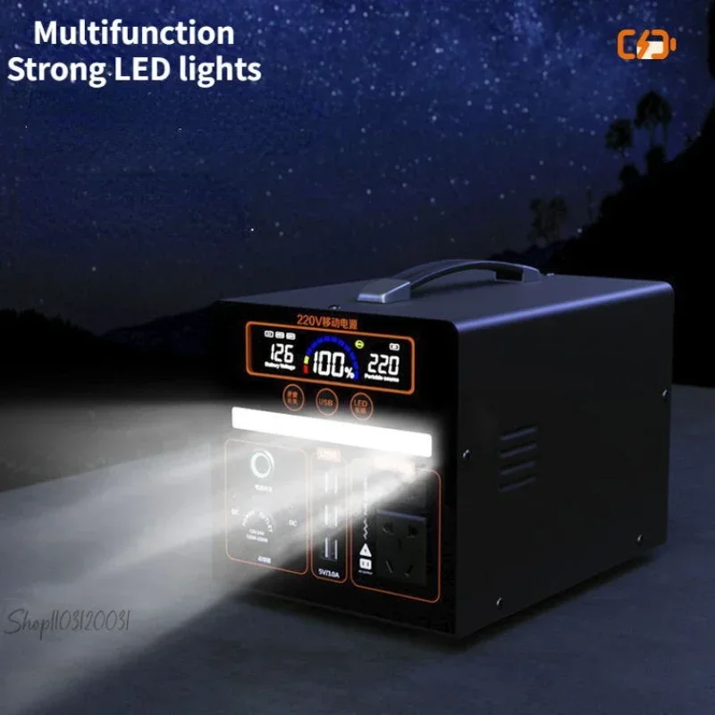 New Portable Mobile Power Supply 220V 1500W Large Capacity Emergency Energy Storage Battery Outdoor Camping Car Power Supply