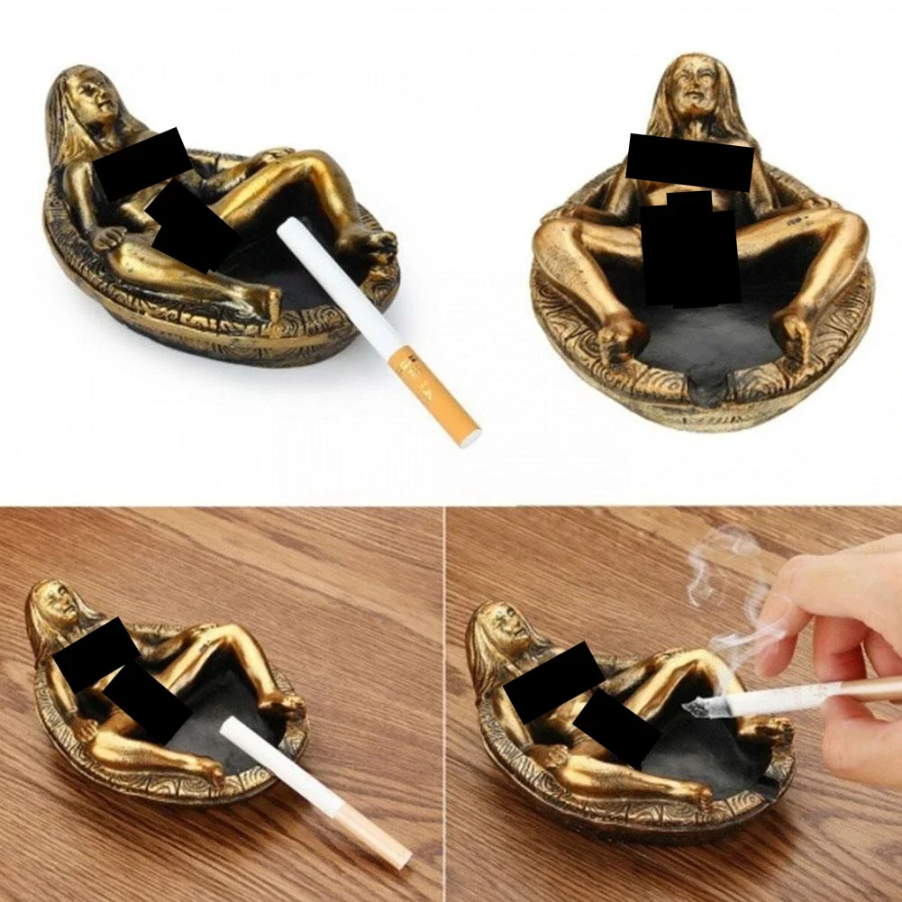 New Resin Handicrafts Beautiful Women\'s Ashtrays Creative Design Personalized Gifts Home and Office Ashtrays