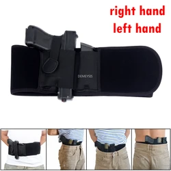 Tactical Belly Band Holster Concealed Carry Pistols Airsoft Right Left Hand Belt Holster for Sig Sauer Walther G19 / 26 / 43