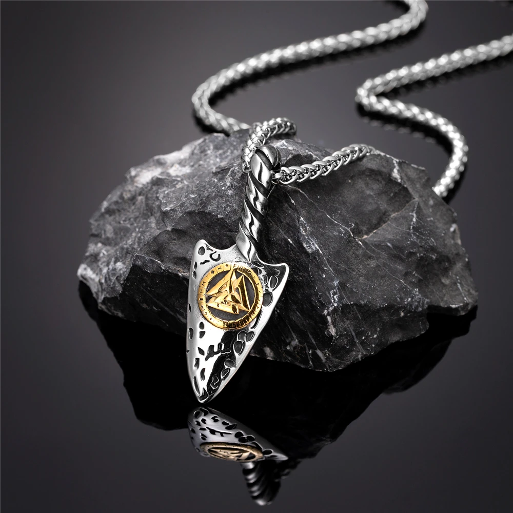 Nordische Runen Vegvisir Kompass-Halskette für Männer, verblasst nie, Edelstahl, Wikinger-Dreizack-Amulett-Anhänger, isländischer Vintage-Schmuck – Detail 18