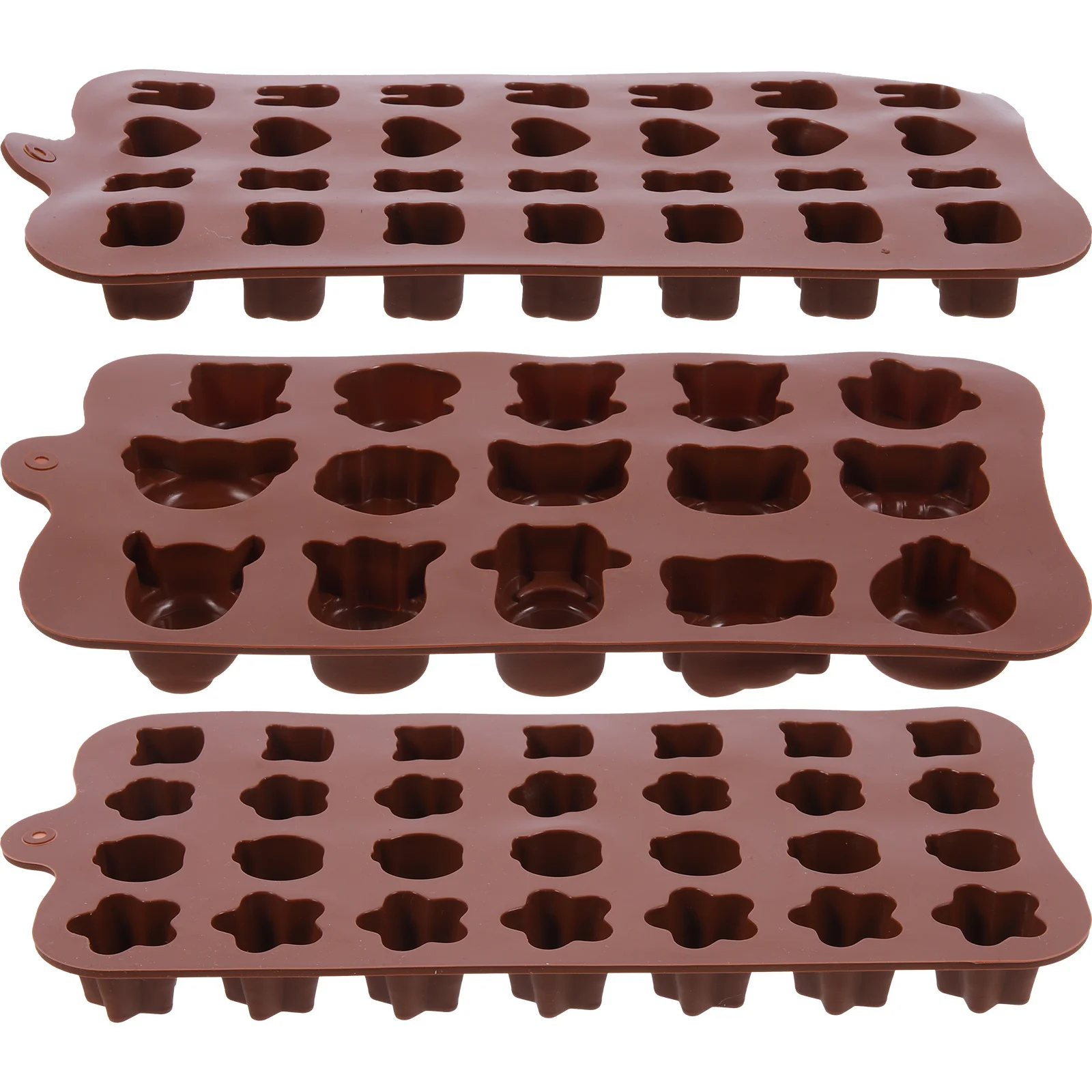 

3pcs Silicone Baking Molds Lovely Cookie Chocolate Fondant Molds Smooth Pudding Dessert Tools For Home Bakery Pastry Cooking