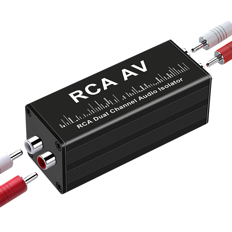 Aislador de Audio RCA de bucle de Audios, canalizador de sonido de corriente de Audio para coche, reducción de ruido inferior, filtro de paso de tierra común