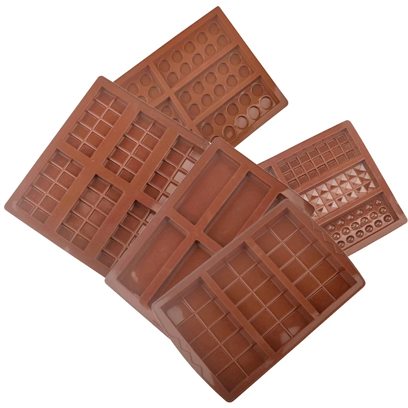 Süßwaren Backwerkzeuge Schokoriegel Formen Lebensmittelqualität Silikon Schokoladenformen Nuss Schokolade Tablett DIY Kind Süßigkeitenform