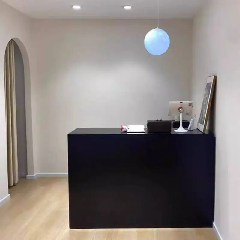 

Стойка ресепшн для бутика/салона, черная, для парикмахерской/магазина, кассовый прилавок, мебель для офиса