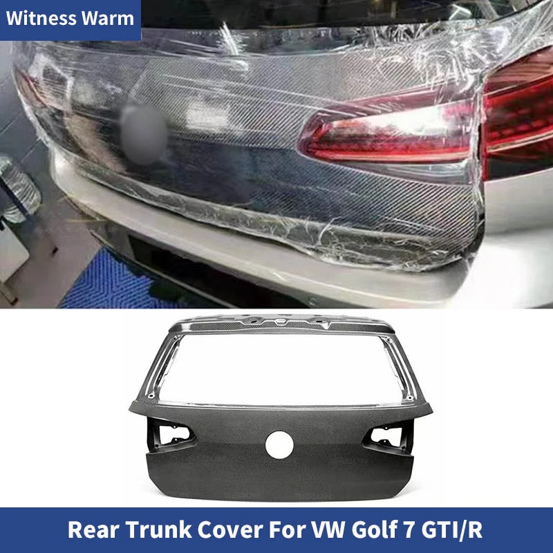 High Quality Carbon Fiber Car Trunk Cover Car Tail Box Coverr for Volkswagen Golf 7 Gti/r Rear Trunk Engine Hood Body Kit