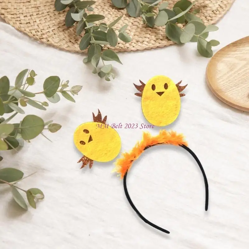 49me mode fuzzy chick hoofdband voor paasfestiviteiten gelegenheid dames feestelijk haarband plezier cosplay haar ornament