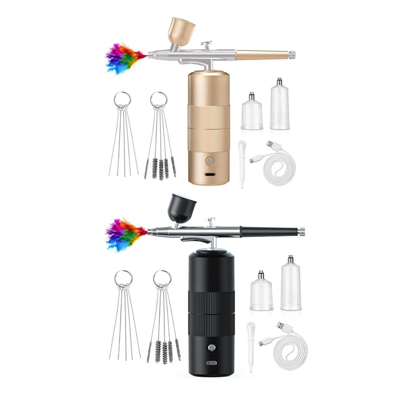 Airbrush Kit With Compressor High Pressure Airbrush Set With 0.3Mm Nozzle Airbrush For Nails, Makeup Easy Install Easy To Use