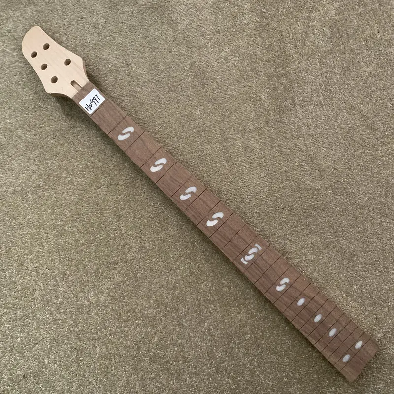 HN997 Unfinished Electric Bass Neck 4 String Version NO Frets No Paints for DIY Genuine HB Authorised Produced with Damages