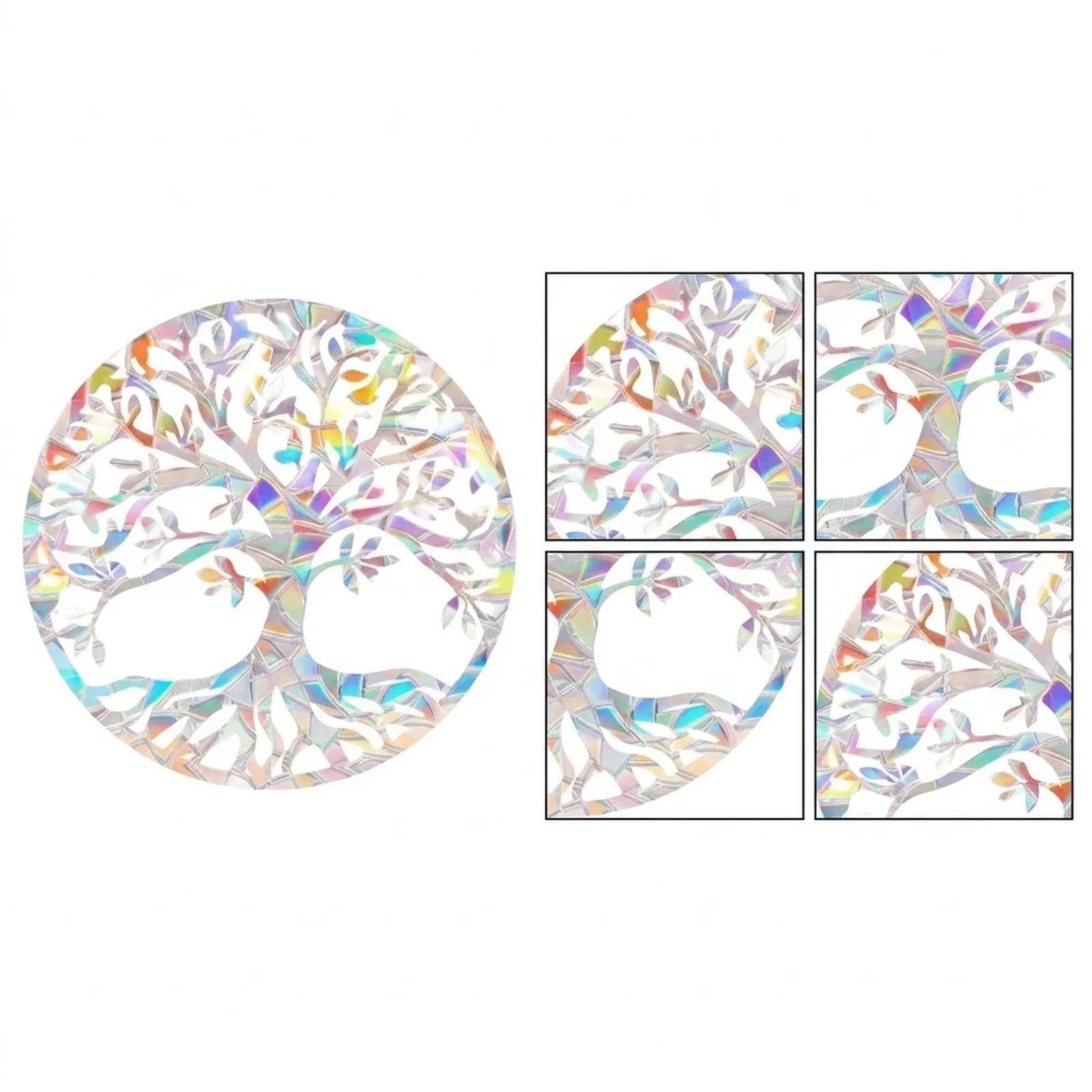 Rainbow Window Film Home Decoration Sticker Easy Application Firm PVC Material Privacy And Decoration Reflective Material