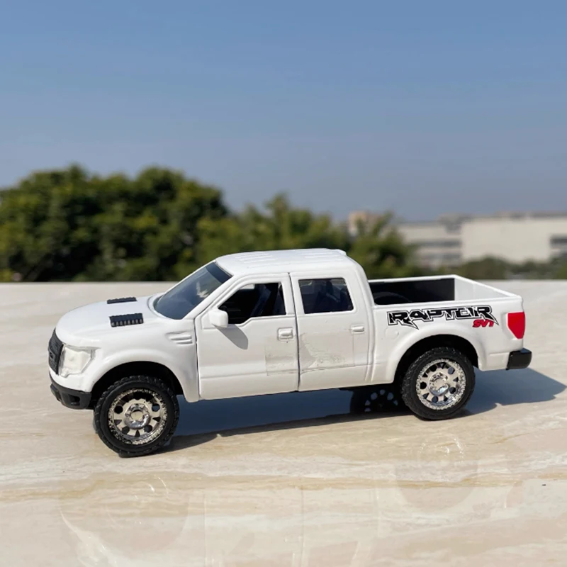 

Bulk Diecast 1:32 Scale Raptor F150 F-150 Pickup Small Truck Alloy Car Model Collection Souvenir Ornaments Holiday Gift Display