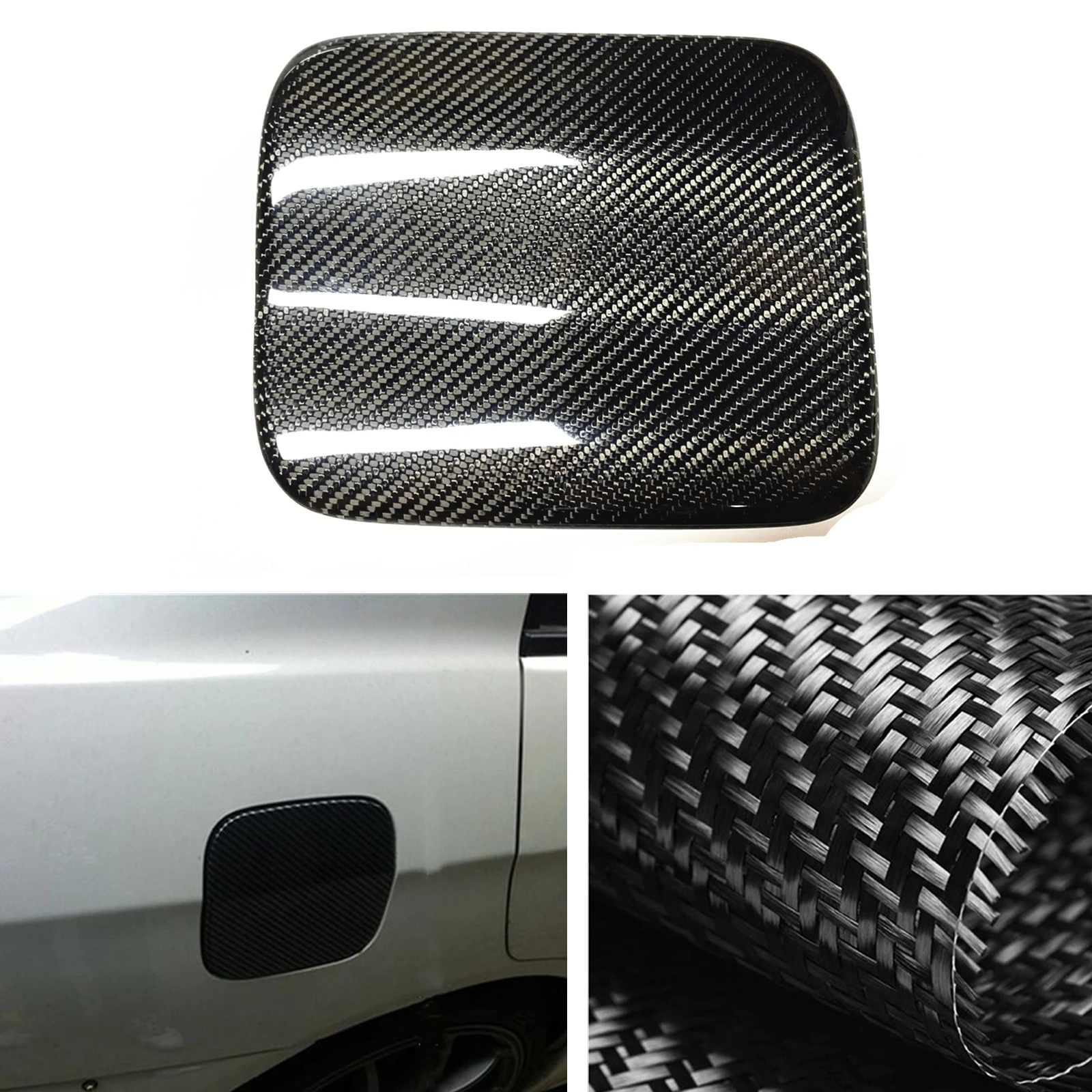 

Real Carbon Fiber Exterior Oil Gas Fuel Tank Port Cap Cover Trim Sticker For Impreza 9TH WRX STi 2002-2007