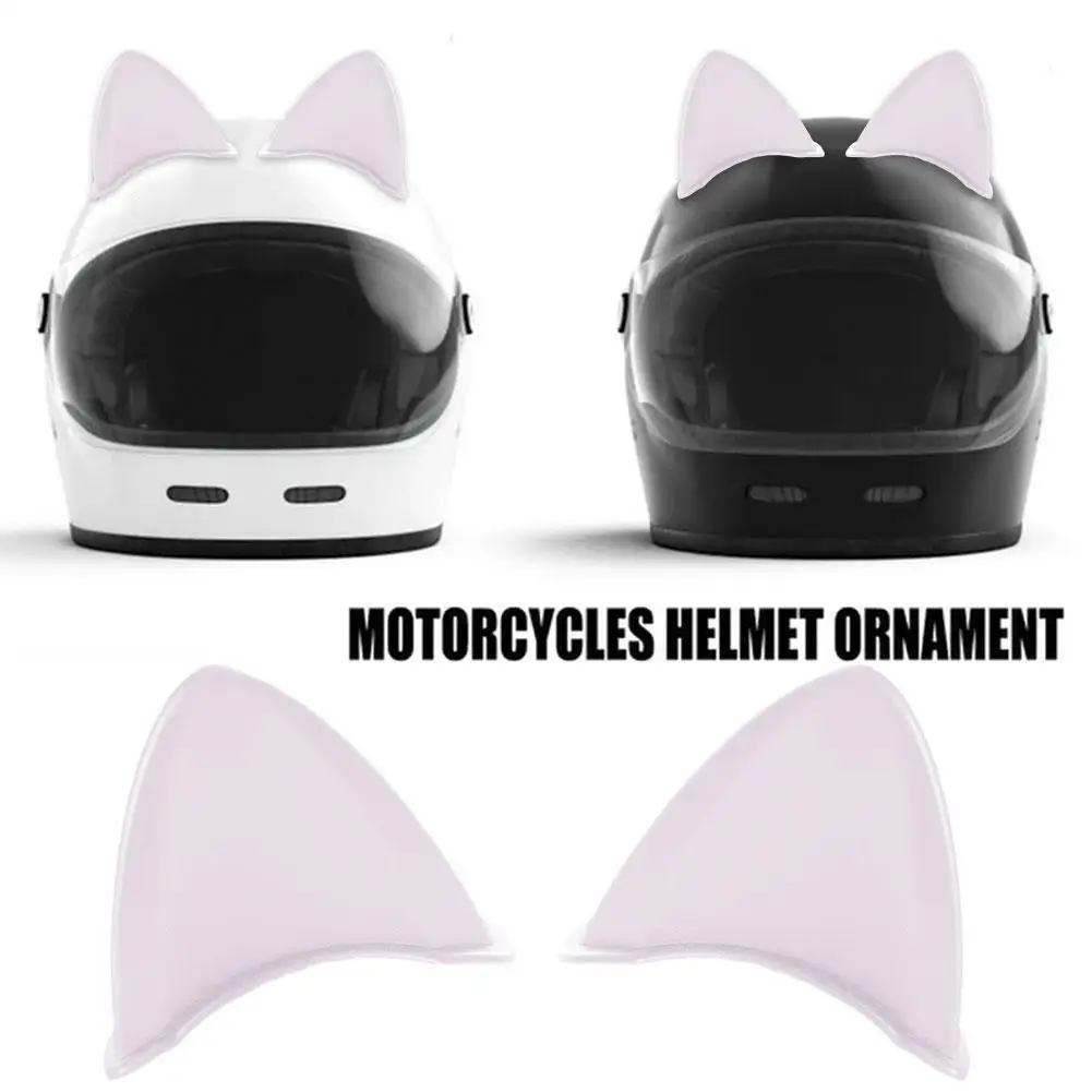 Casco de motocicleta Universal con orejas de gato, accesorios de decoración para deportes al aire libre, cuernos de Diablo, esquina, 2 piezas