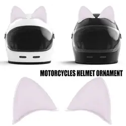 Casco de motocicleta Universal con orejas de gato, accesorios de decoración para deportes al aire libre, cuernos de Diablo, esquina, 2 piezas