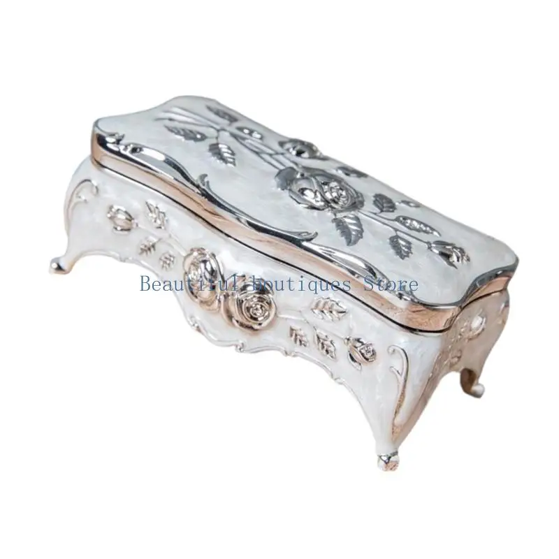 U4LF Romance Themed Jewelry Organizers Crafted From Sturdy Alloy With Plush Interior Protective