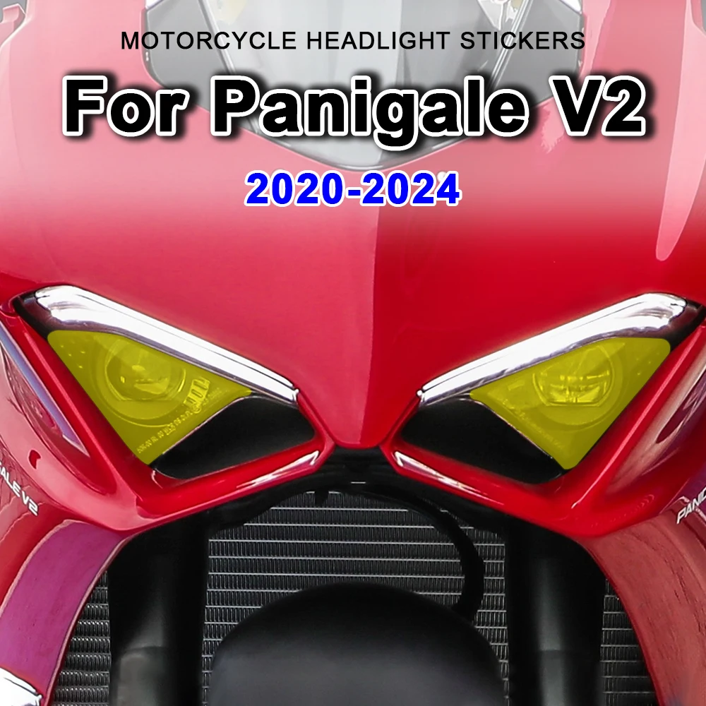 

Motorcycle Headlight Decals Accessories For Ducati Panigale V2 2020 2021 2022 2023 2024 Motorbike Headlamp Protective Stickers