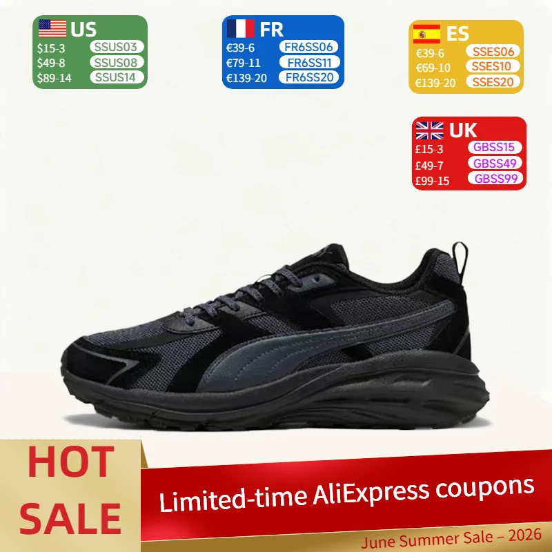 

Puma Hypnotic: Comfortable, Breathable, Soft, and Versatile Low-Top Casual Shoes for Everyday Wear (Unisex) - Black 395295-02
