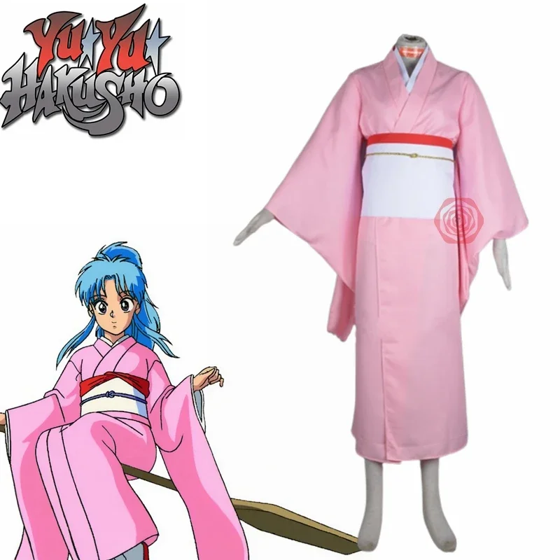 Anime Botan cosplay Yuyu hakutee kimono bowknot custom made